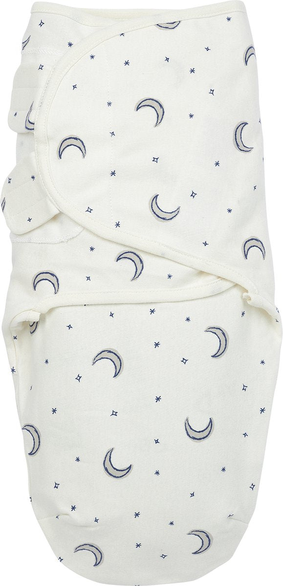 Couverture d'emmaillotage Meyco baby moon - indigo - 0-3 mois - 1,0 tog