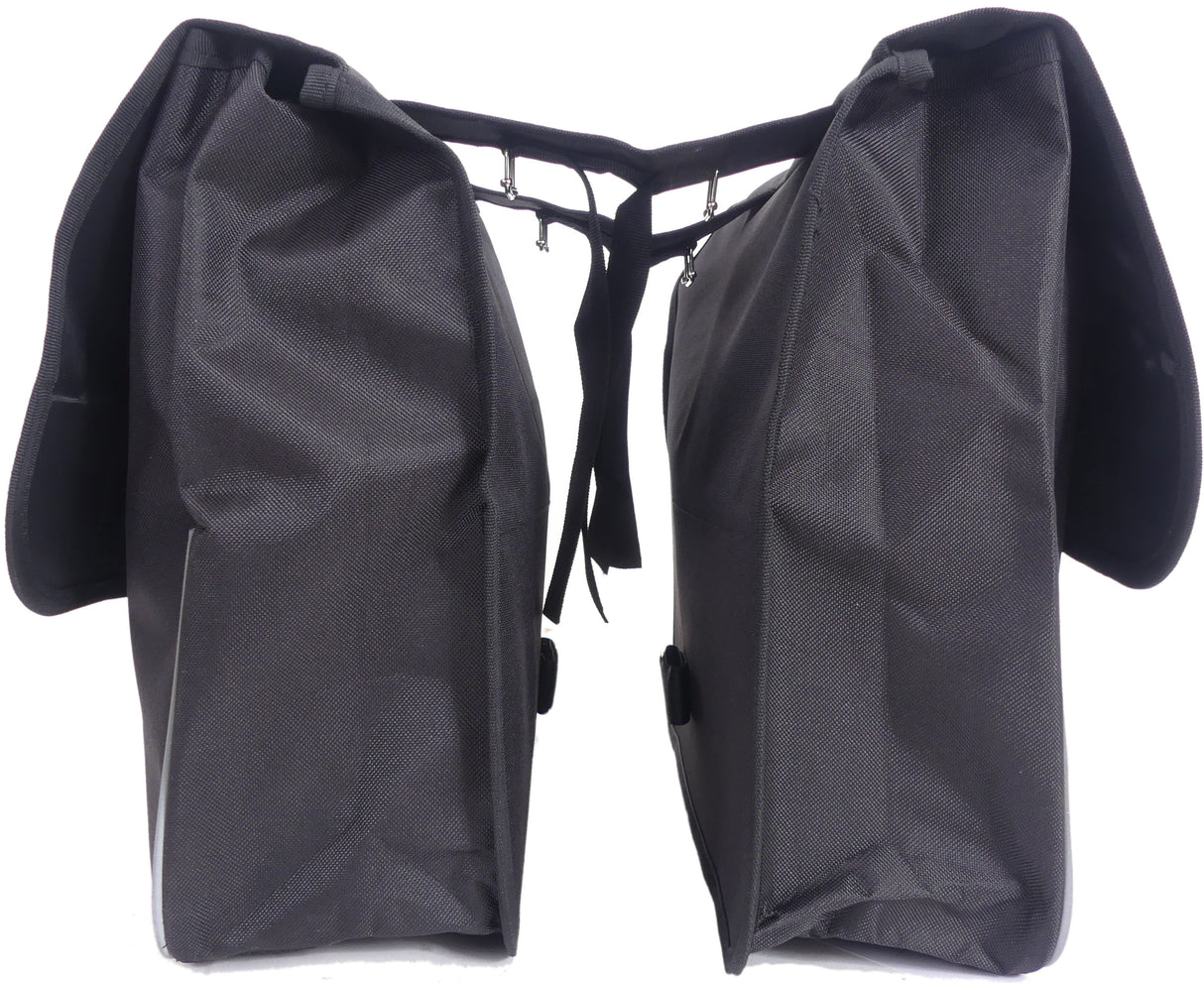 Edge Double Bicycle Bag Basic Shopper 26 litres 33 x 36 x 12cm (2x) noir