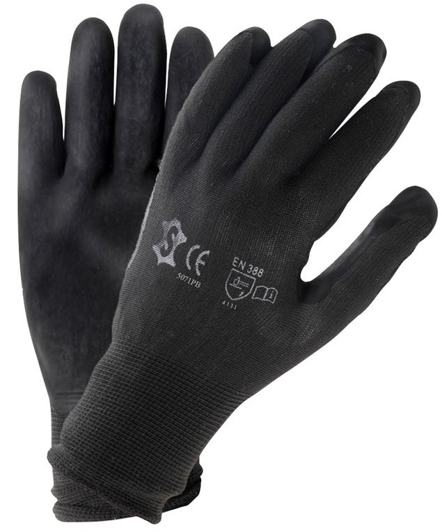 Atelier d'assemblage Glove grand - nylon noir avec revêtement PU