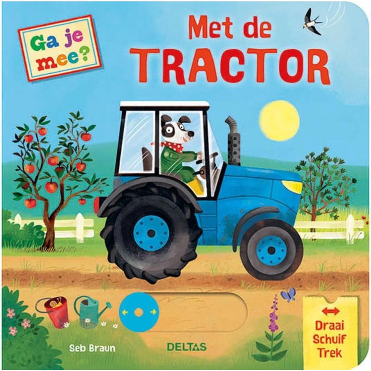 Deltas, tu viens avec nous ? avec le livre cartonné du tracteur