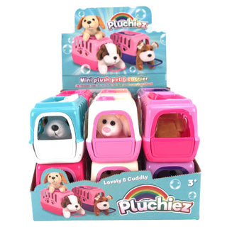 Animal en peluche dans une valise de voyage assortie | 12 pièces