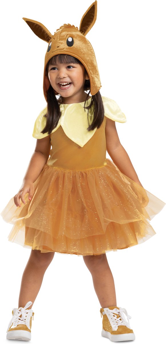 Déguisement Pokémon, robe tutu Évoli pour enfant, taille l (4-6x ans)