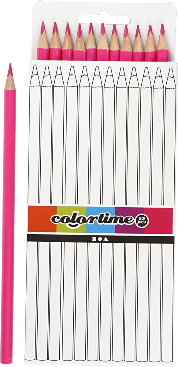 Crayons de couleur triangulaires Creativ company - rose, 12 pcs.