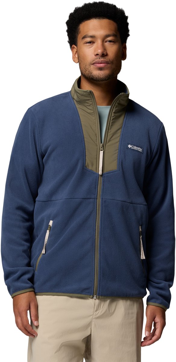 Pull outdoor homme Columbia sequoia grove™ en polaire entièrement zippée - montagne foncée, vert pierre