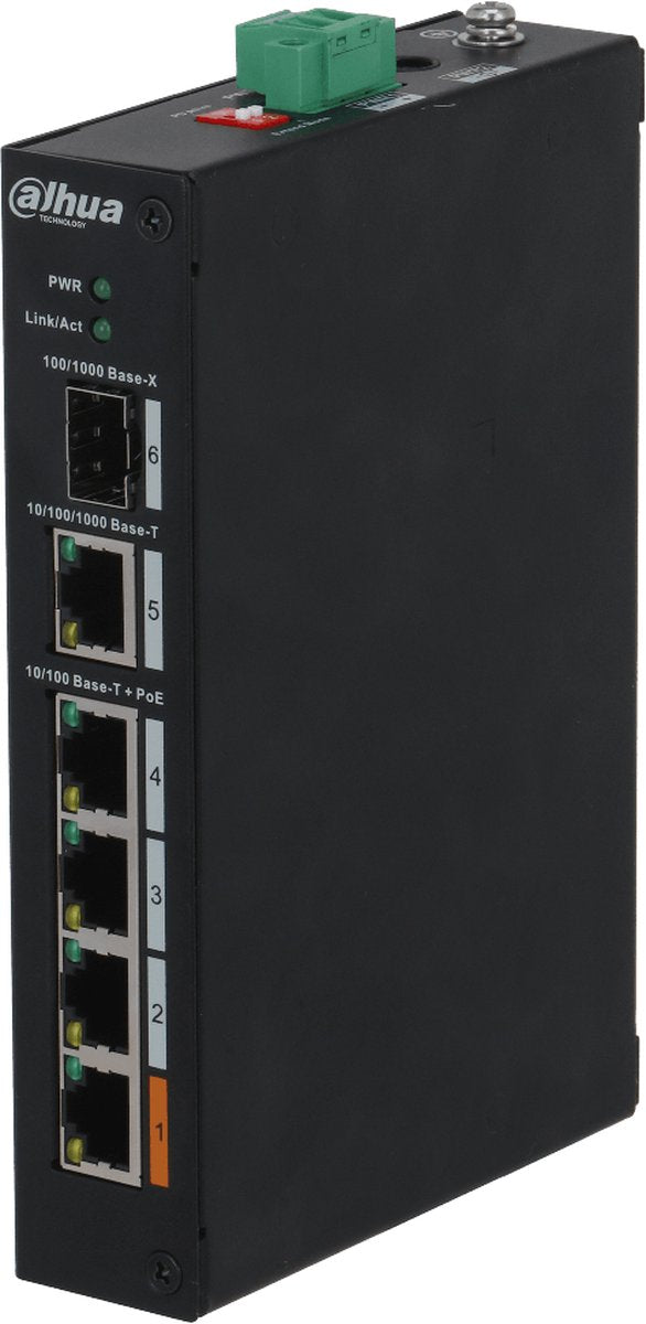 Dahua pfs3106-4et-60-v2 802.3af à alimentation sur commutateur Ethernet avec 4 ports