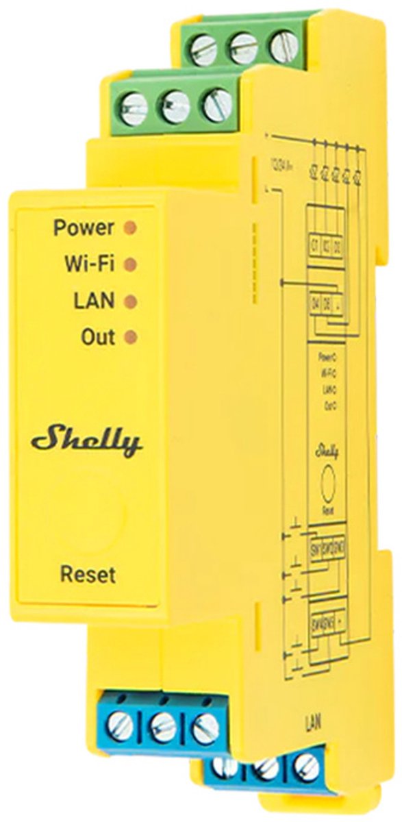 Contrôleur d'éclairage Shelly 5 canaux Wi-Fi RGBWW Pro pour Smart