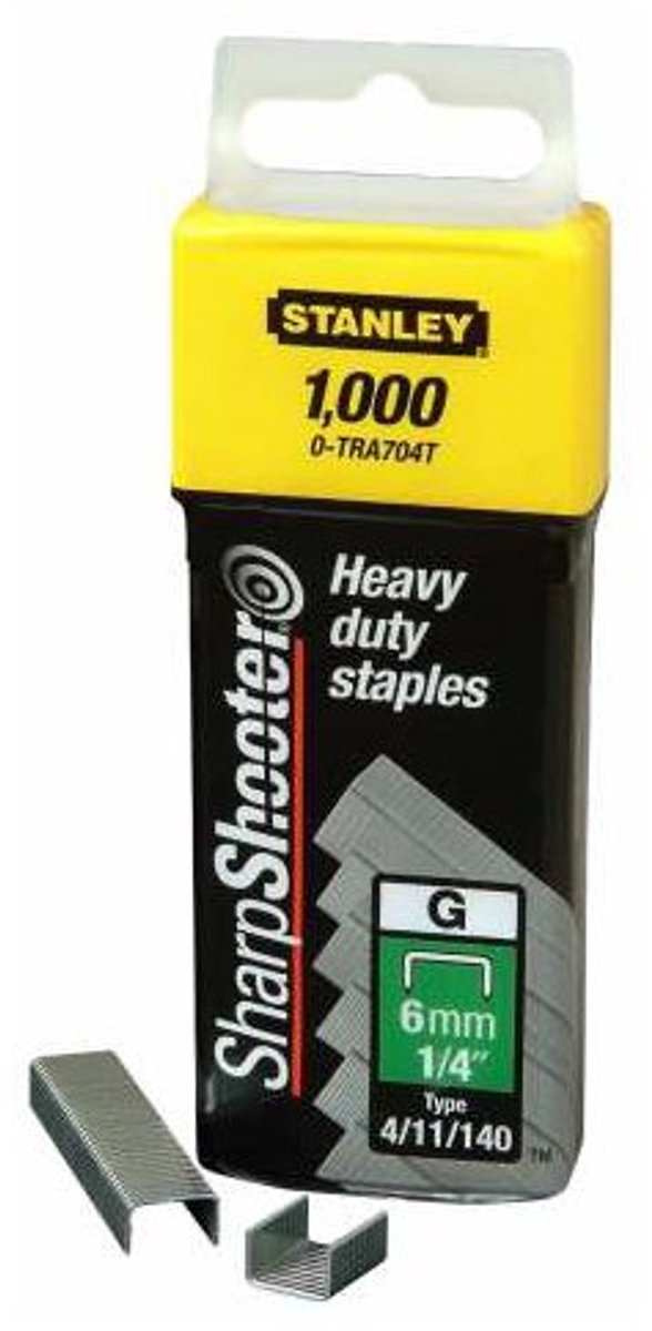 Agrafes Stanley 6mm type g - 1000 pièces