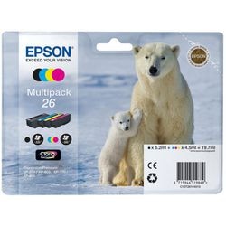 Cartouche d'encre multipack epson t261640 noir, cyan, magenta, jaune