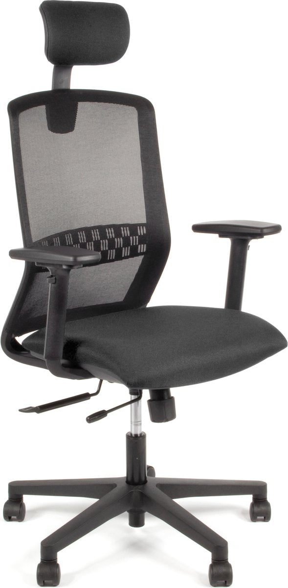Linea tekna 01 pt - chaise de bureau - ergonomique en1335 - avec appui-tête - multi-réglable - noir