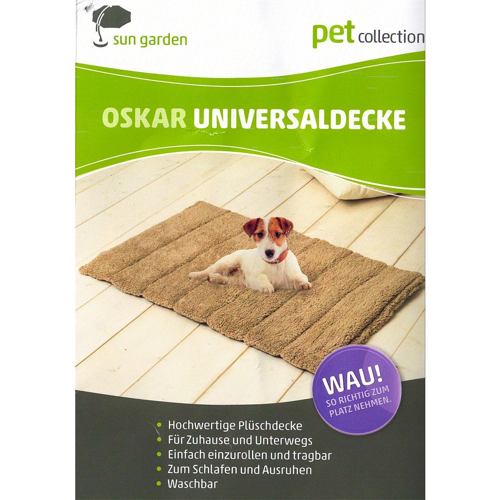Sun garden oskar tapis pour chien enroulable 100x65x4 cm beige