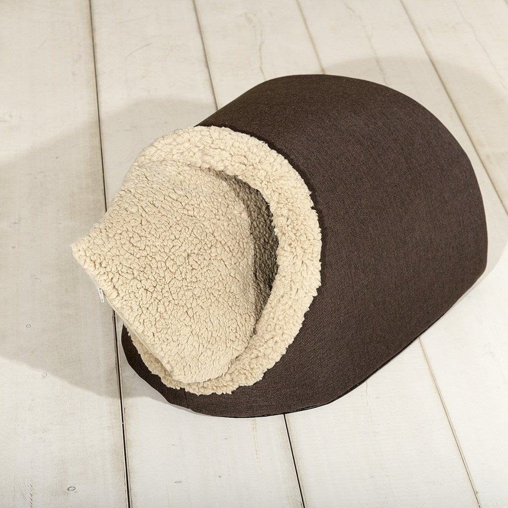 Sun garden simba grotte pour animaux de compagnie 45x40x32cm marron beige