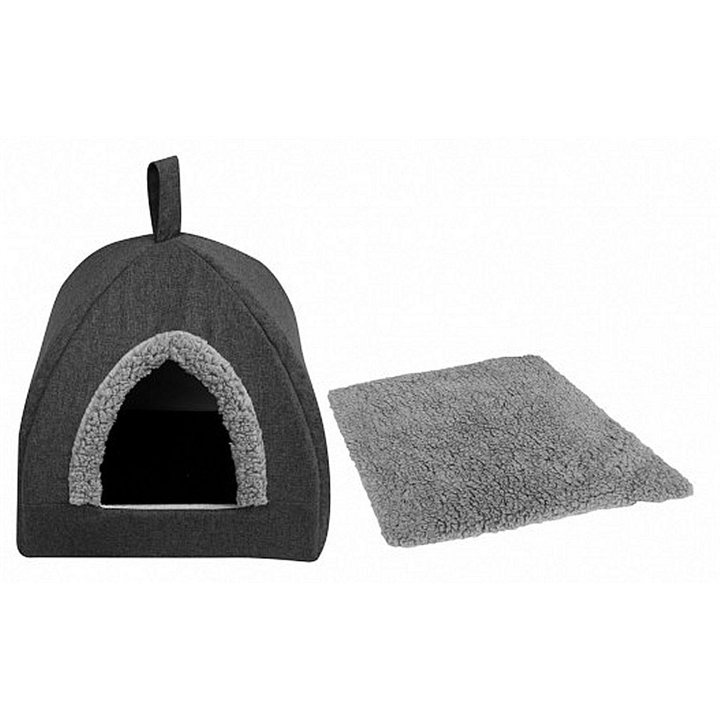Sun garden zoé grotte pour chat 35x40x40cm gris