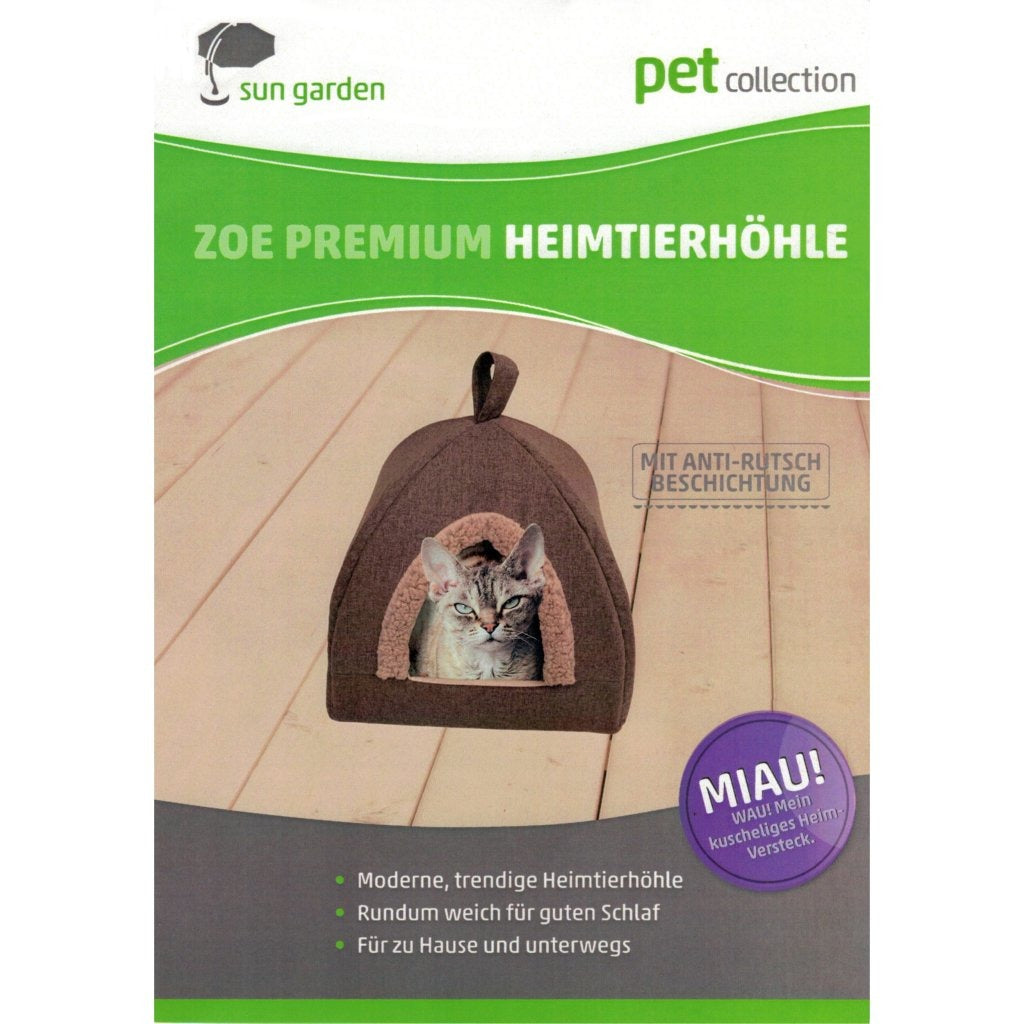 Sun garden zoé grotte pour chat 35x40x40cm gris