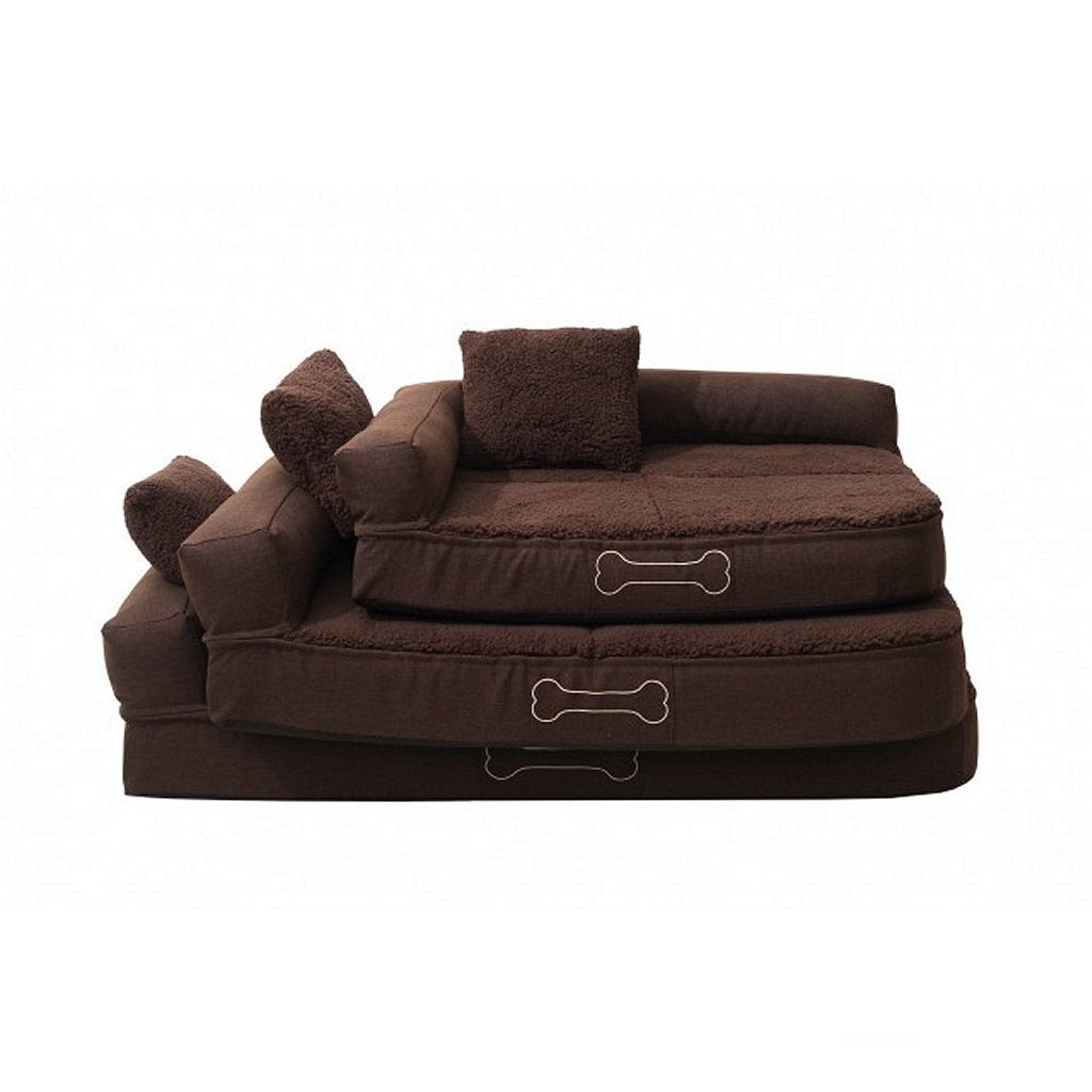Sun garden pallina coussin orthopédique pour chien 80x60x25 cm marron