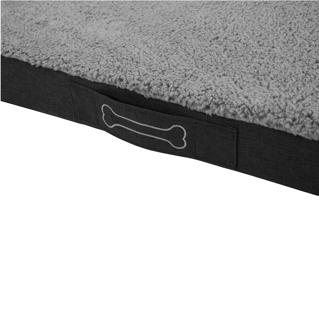 Sun garden buddy coussin orthopédique pour chien 120x72x10cm gris anthracite