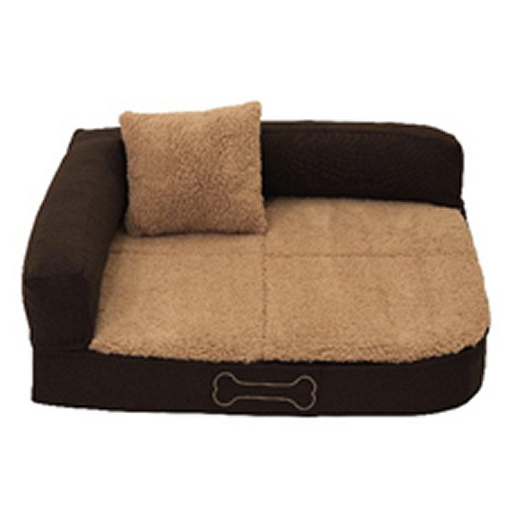 Sun garden pallina coussin orthopédique pour chien 100x80x27 cm marron beige