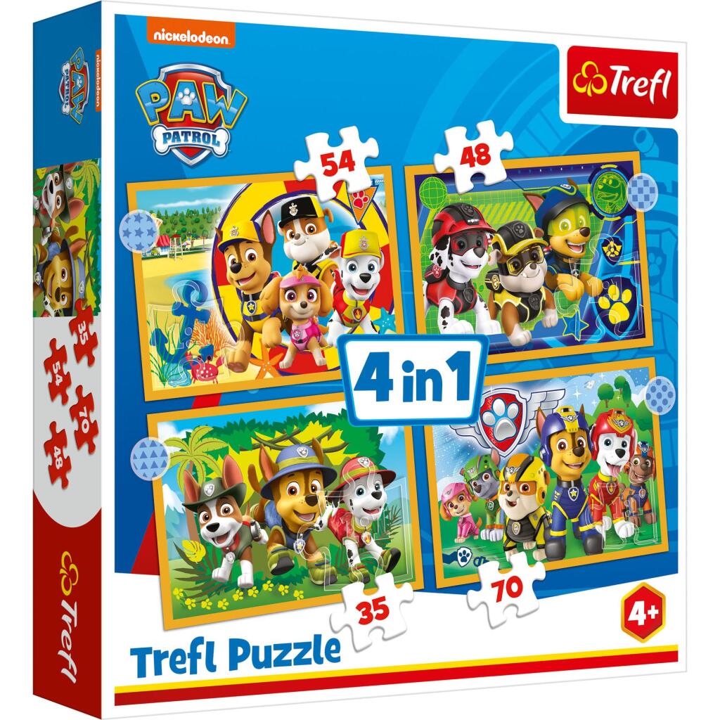 Trefl Paw Patrol Puzzle 4en1 35-70 pièces