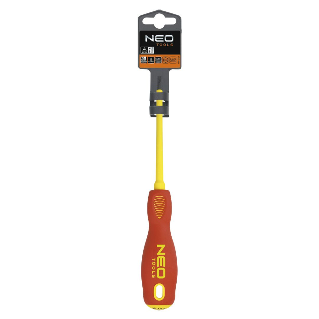 Neo tools tournevis plat 2,5x75mm 1000v acier crmo
