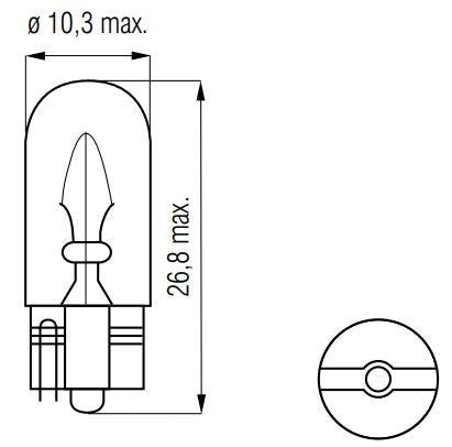 Bosma Lamp 12V-3W coin T10