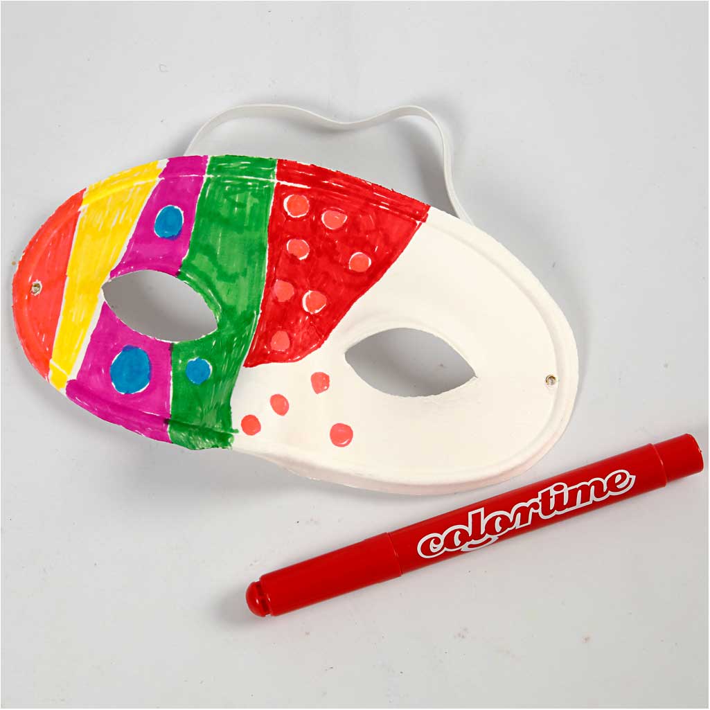 Masque d'entreprise Creativ, h : 9,5 cm, l : 18,5 cm, blanc, 10 pièces 1 boîte