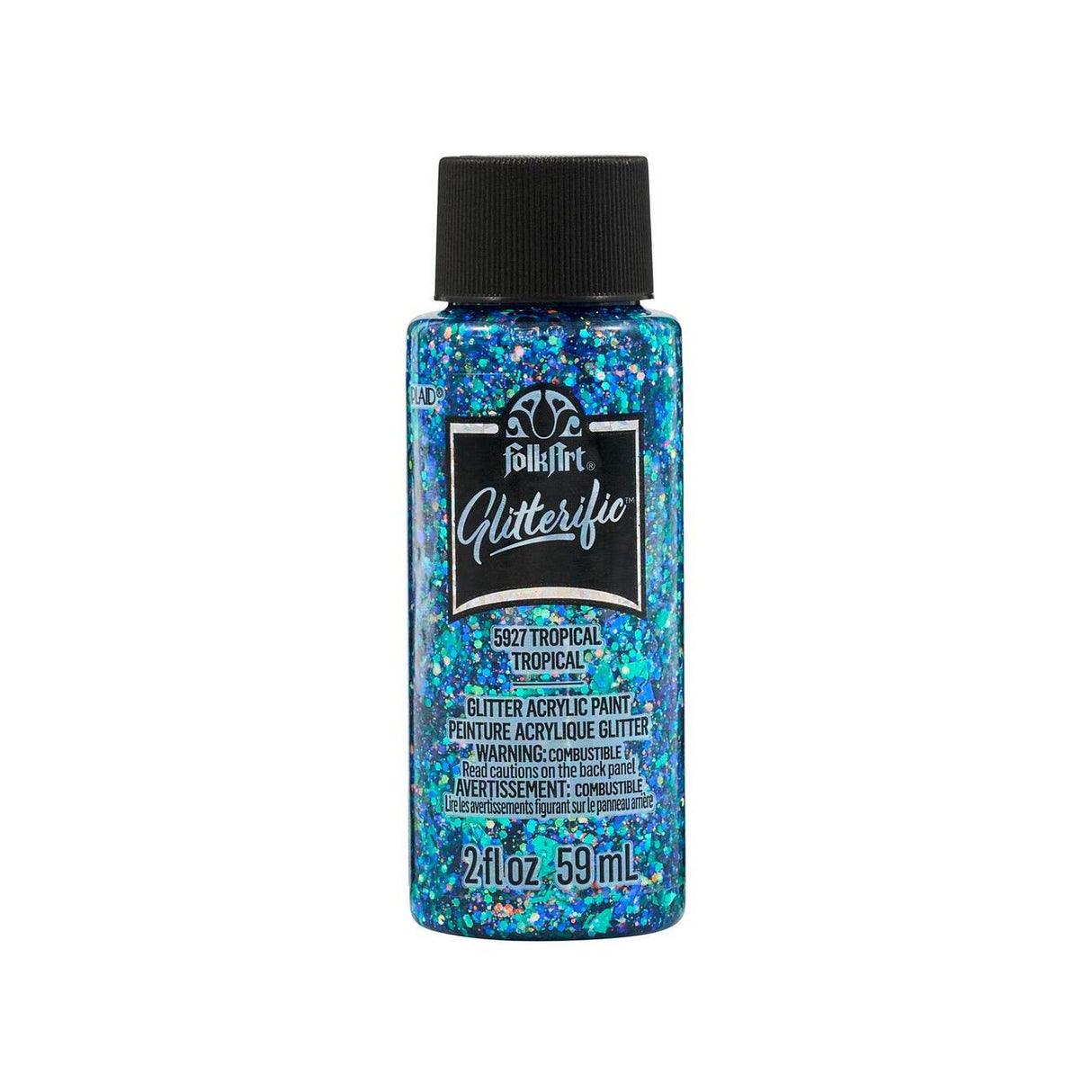 Folkart • peinture acrylique pailletée tropicale 59ml