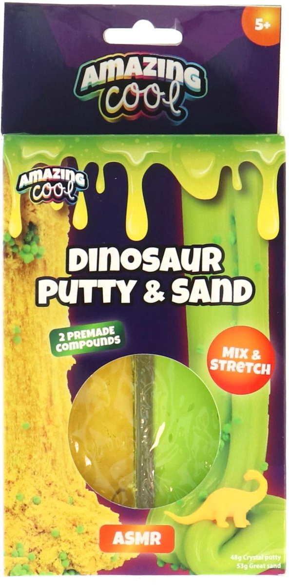 Incroyable mastic cool dino de sable extensible | 6 pièces