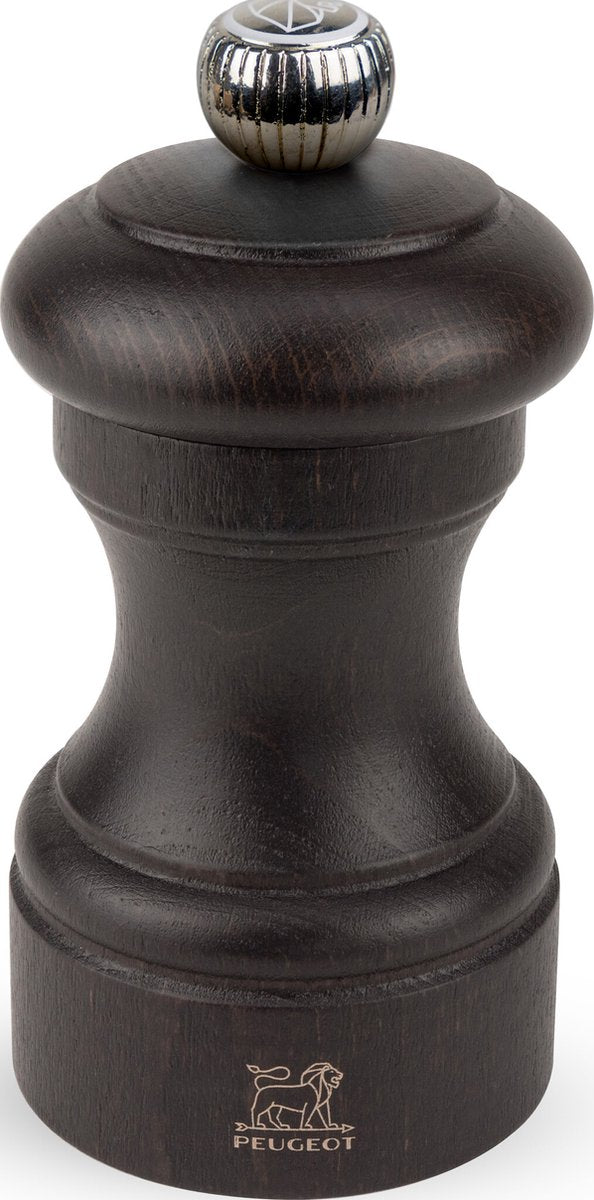 Moulin à sel bistro Peugeot 10 cm - chocolat - bois de hêtre