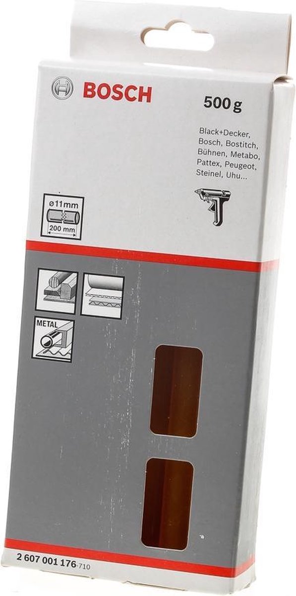 Cartouches de colle Bosch jaune - diamètre 11 mm - longueur 200 mm - 25 pièces