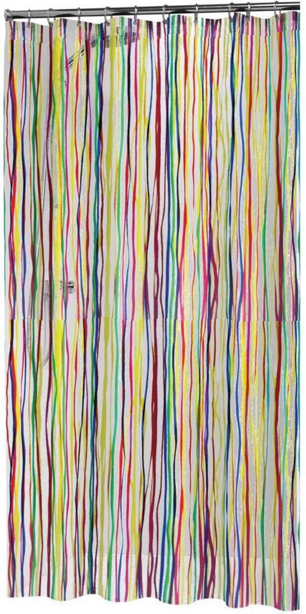 Rideau de douche en peau de phoque rigato 180x200 cm multi-colorant