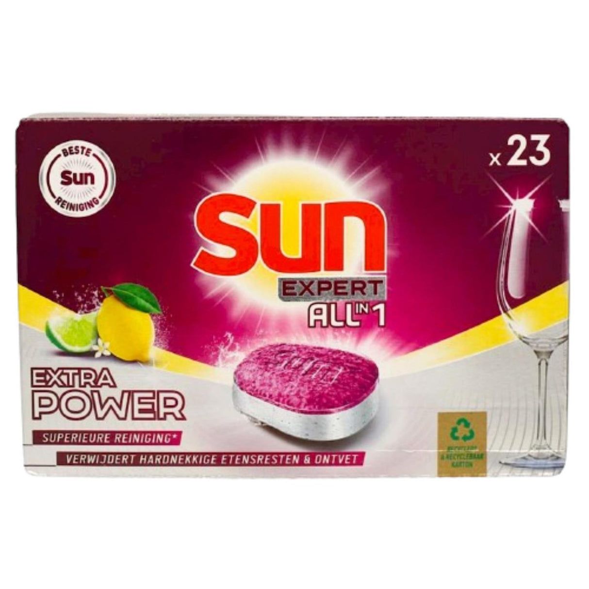 Sun pastilles lave-vaisselle power citron 23 pièces