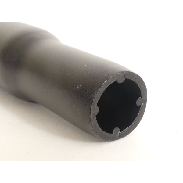 Cougie du poteau de place Ø27,2 mm 300 mm en aluminium - noir