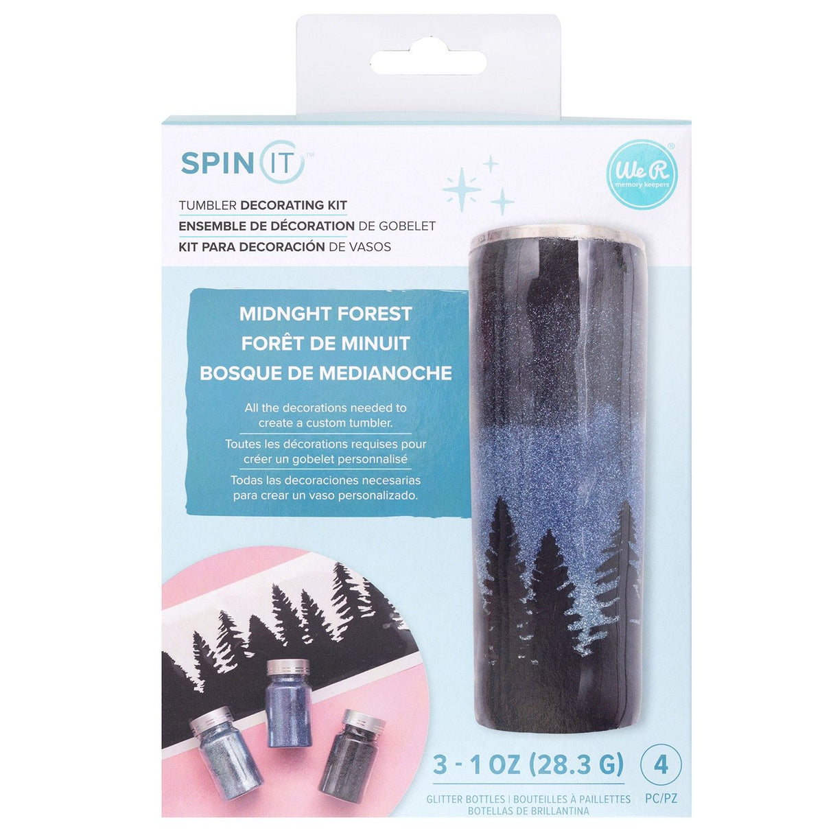 We r makers • kit de décoration spin it forêt de minuit