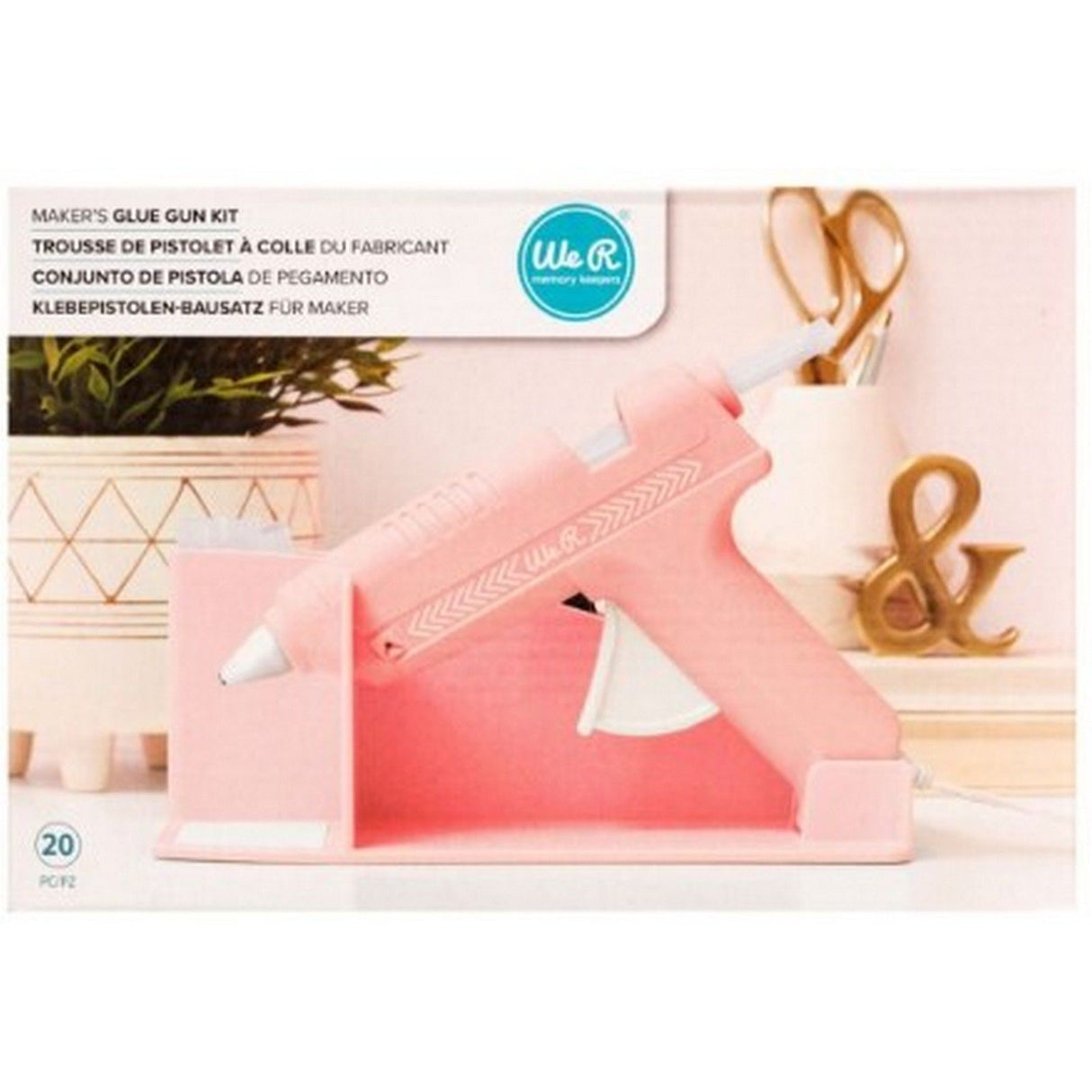 We r makers • kit pistolet à colle maker rose prise ue 20pcs