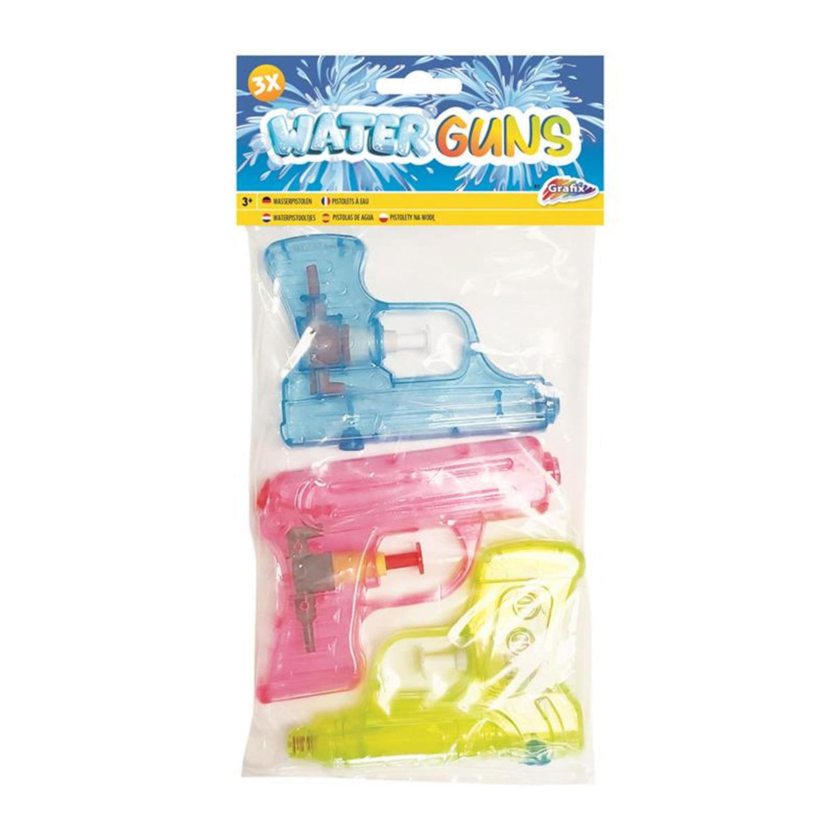 Pistolet à eau Grafix 9cm sachet de 3 pièces