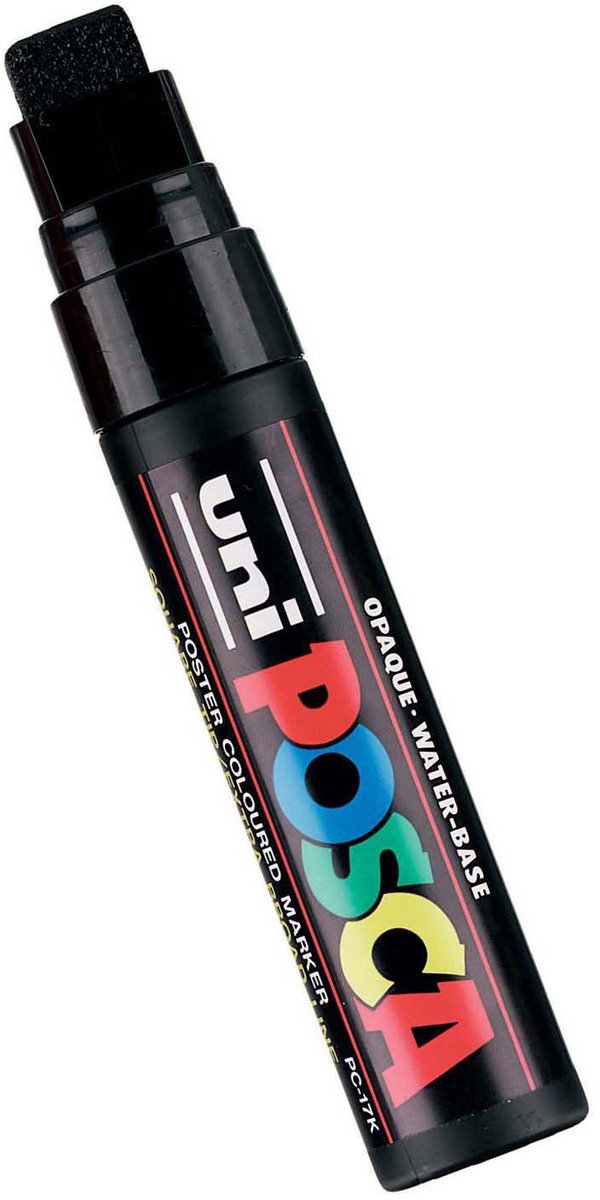 Marqueur Uni-posca posca, taille PC-17k, largeur de trait 15 mm, extra large, noir, 1 pièce
