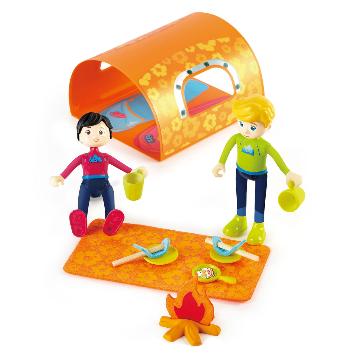 Hape houten avonturenbus poppenhuis