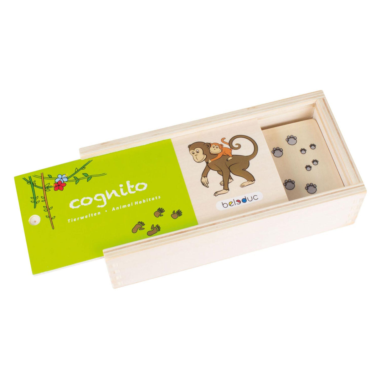 Beleduc cognito les mœurs des animaux reconnaissent le jeu d'enfant en bois