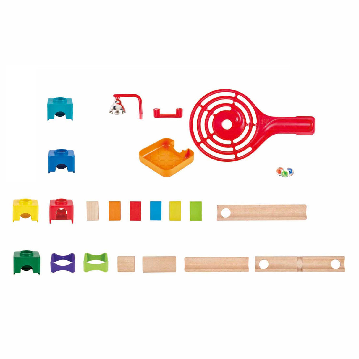 Jeu de dominos en bois et marbre Hape - 50 pièces.