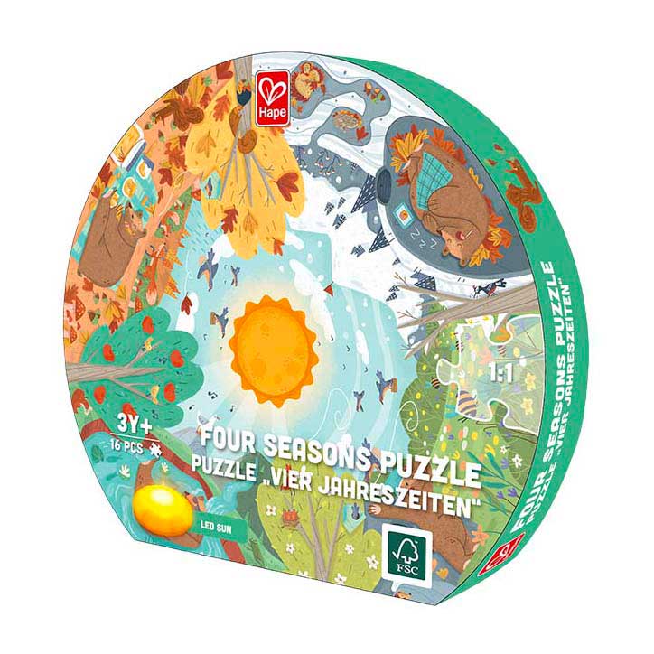 Hape Puzzle quatre saisons avec lumière - 16 pcs.