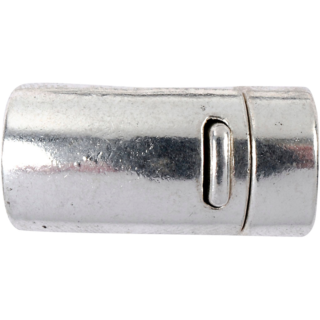 Fermoir magnétique Creativ Company, d 26 mm, diamètre du trou 10 mm, argent antique, 1 pièce