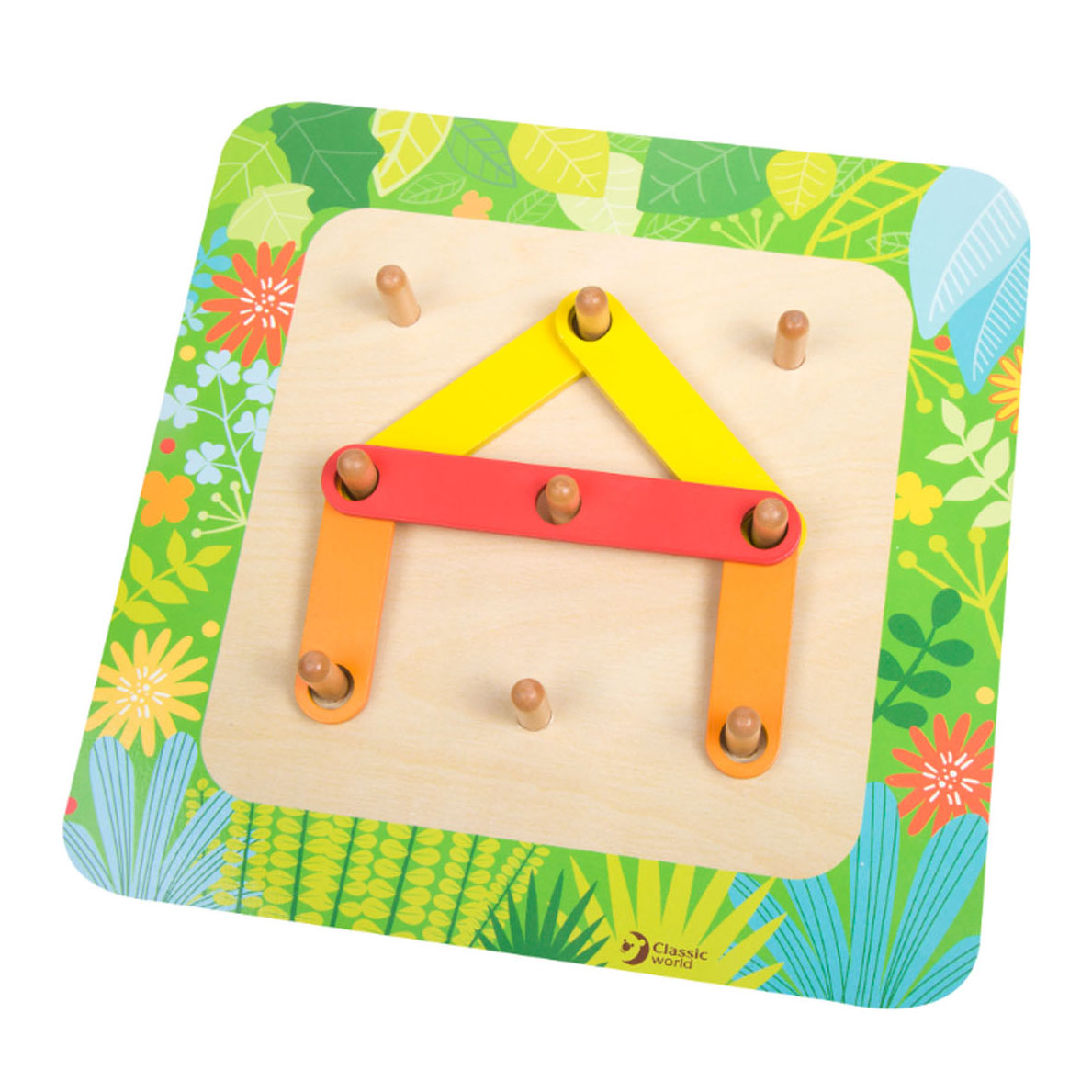Monde classique mon puzzle d'apprentissage en bois, 29 pièces.