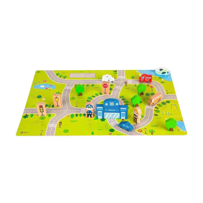 Ville de blocs en bois du monde classique, 120 pcs.
