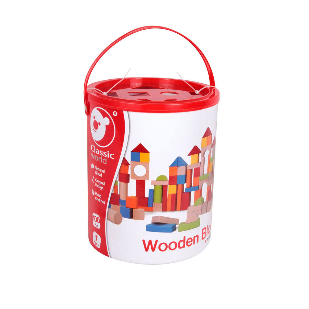 Blocs en bois du monde classique, 100 pcs.
