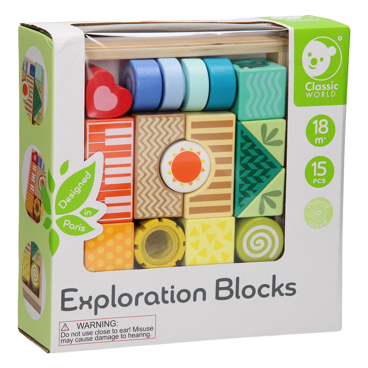 Blocs sensoriels en bois Classic World World
