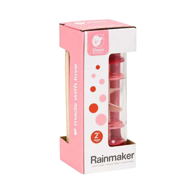 Instrument de musique classique du monde Rainmaker rouge - jouet sensoriel.