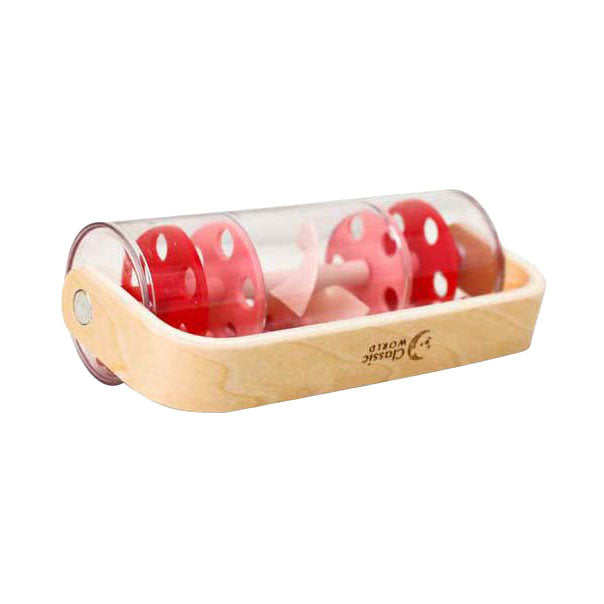 Instrument de musique classique du monde Rainmaker rouge - jouet sensoriel.