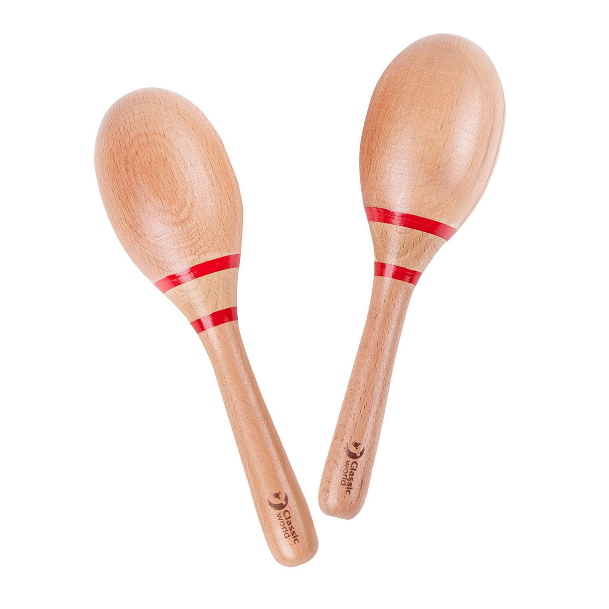Maracas en bois du monde classique, lot de 2