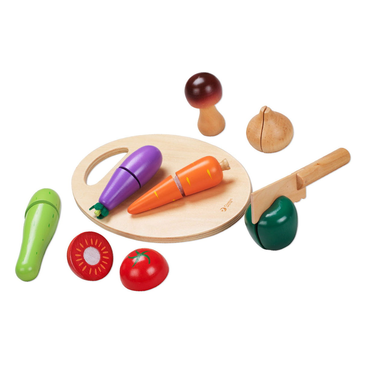 Couper les légumes en bois du monde classique avec couteau et planche à découper 16 pièces