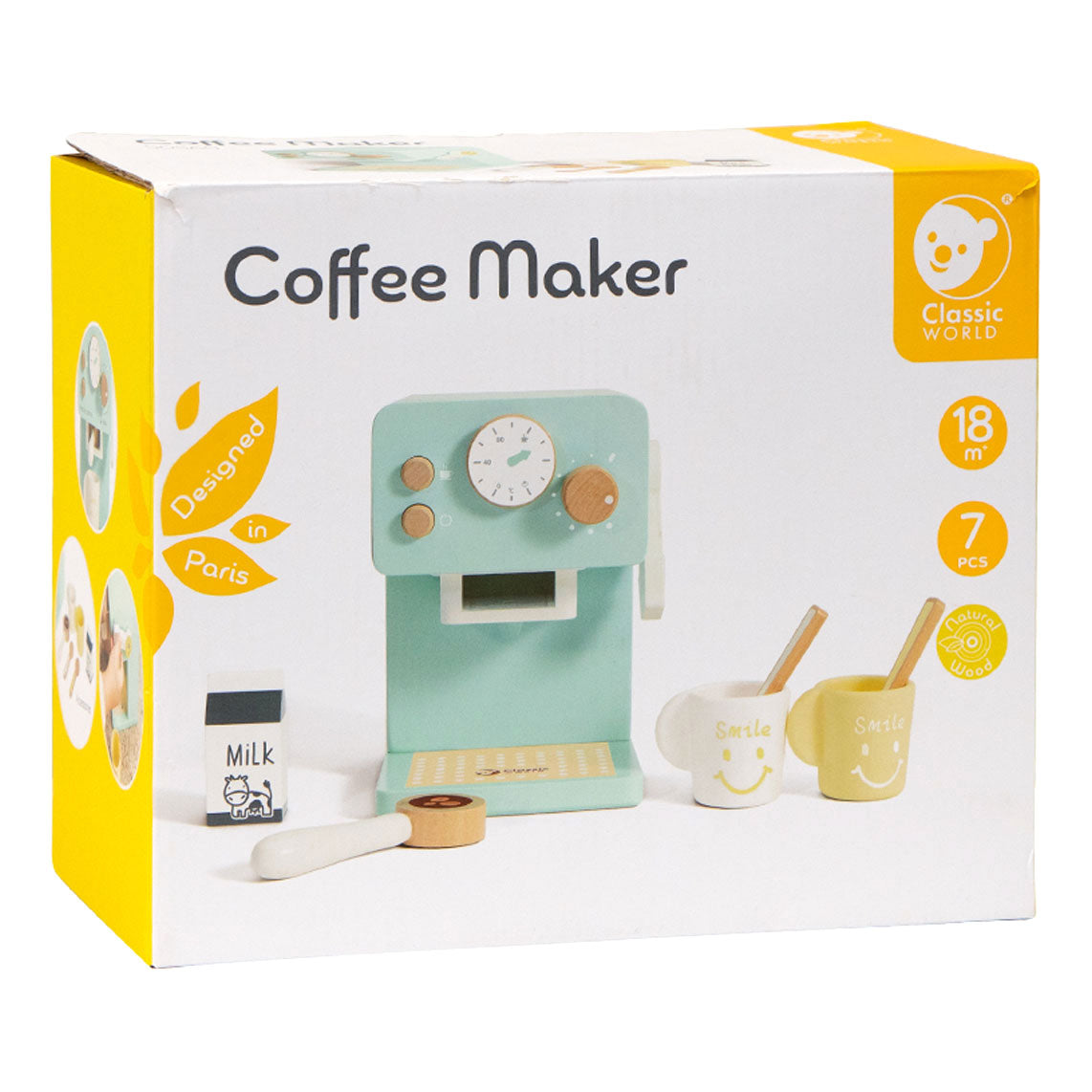 Cafetière en bois du monde classique pour enfants - petit barista | monde classique - université