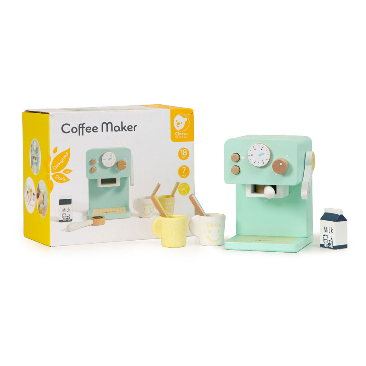 Cafetière en bois du monde classique pour enfants - petit barista | monde classique - université